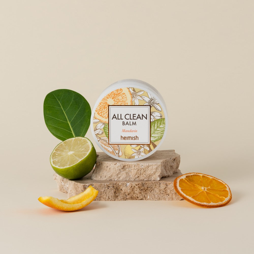 Mandarin-scented facial cleansing balm