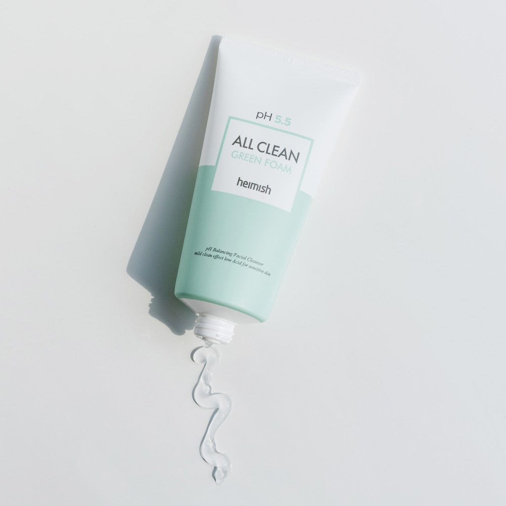 Close-up of Heimish All Clean Green Foam lather