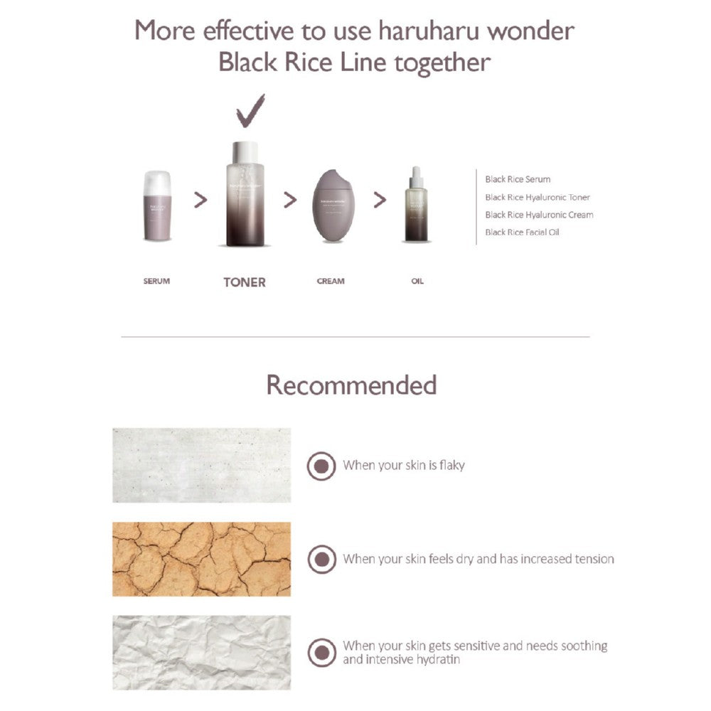 haruharu WONDER Black Rice Hyaluronic Toner / Free of Alcohol & Fragrance