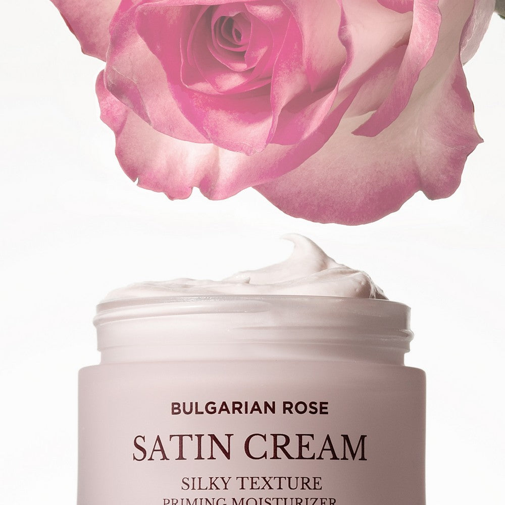Close-up of Heimish Bulgarian Rose Satin Cream texture

