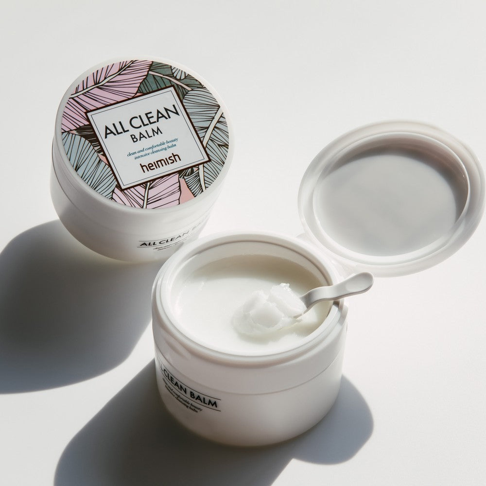 Heimish All Clean Balm open jar with spatula

