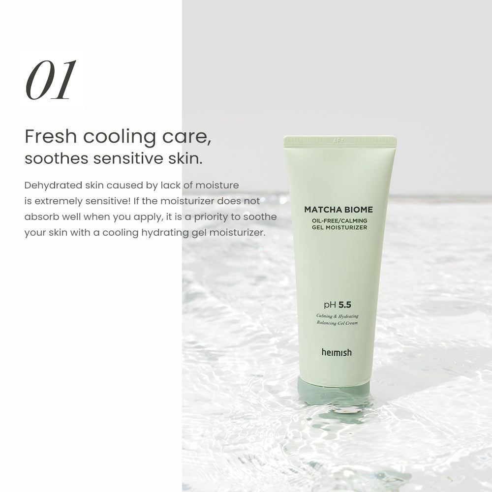 Cools and soothes sensitive, overheated skin.