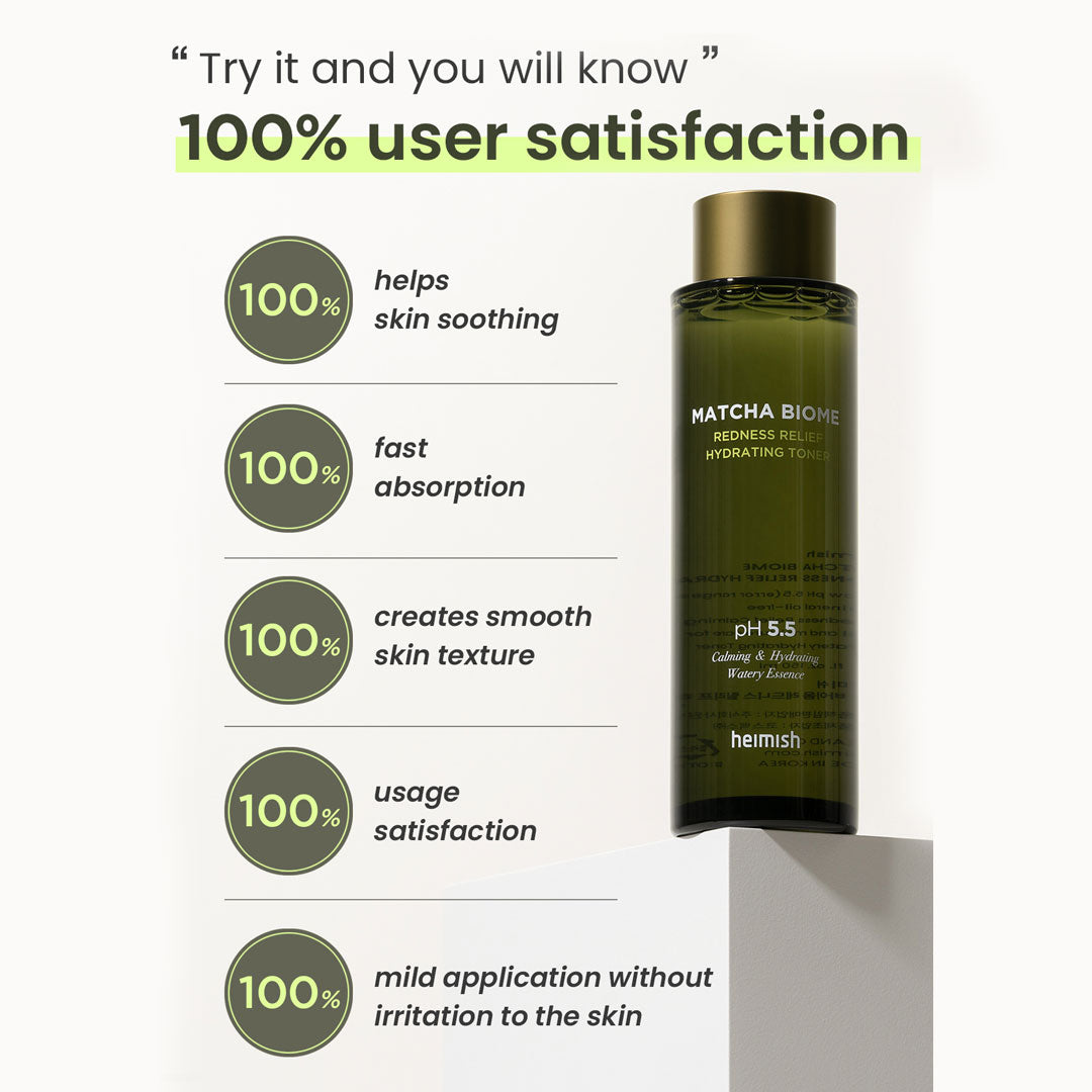 HEIMISH MATCHA BIOME REDNESS RELIEF HYDRATING TONER