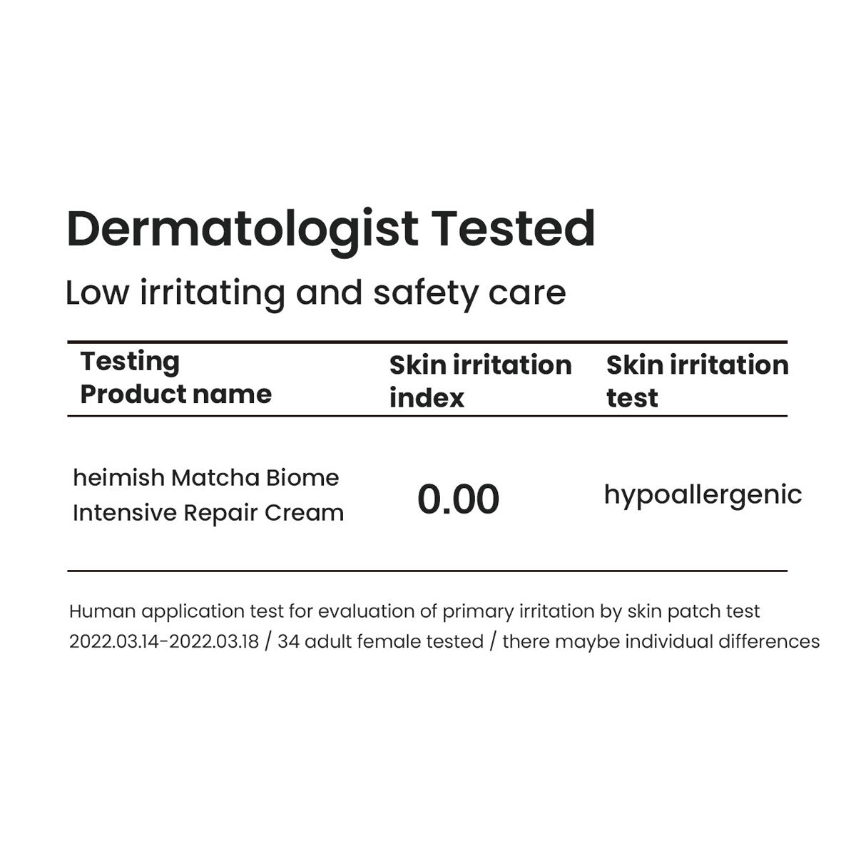 HEIMISH MATCHA BIOME INTENSIVE REPAIR CREAM
